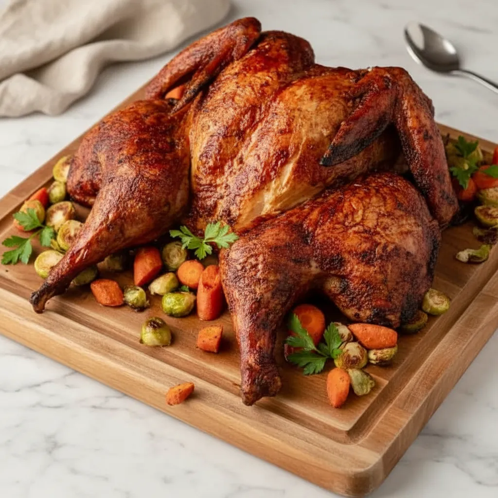 Amazing Spicy Spatchcock Turkey for Roasting 1 Amazing Spicy Spatchcock Turkey Smoked on Pellet Grill