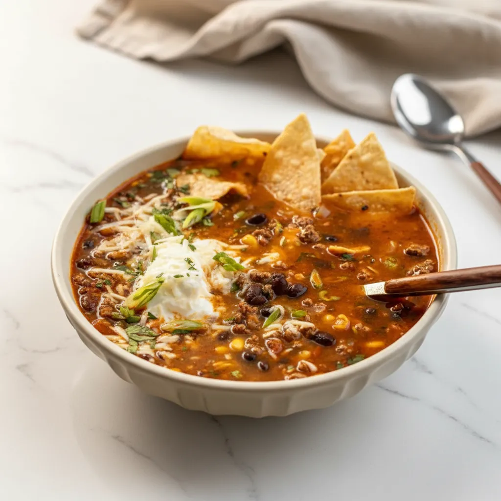 Best Hearty Beef and Bean Taco Soup