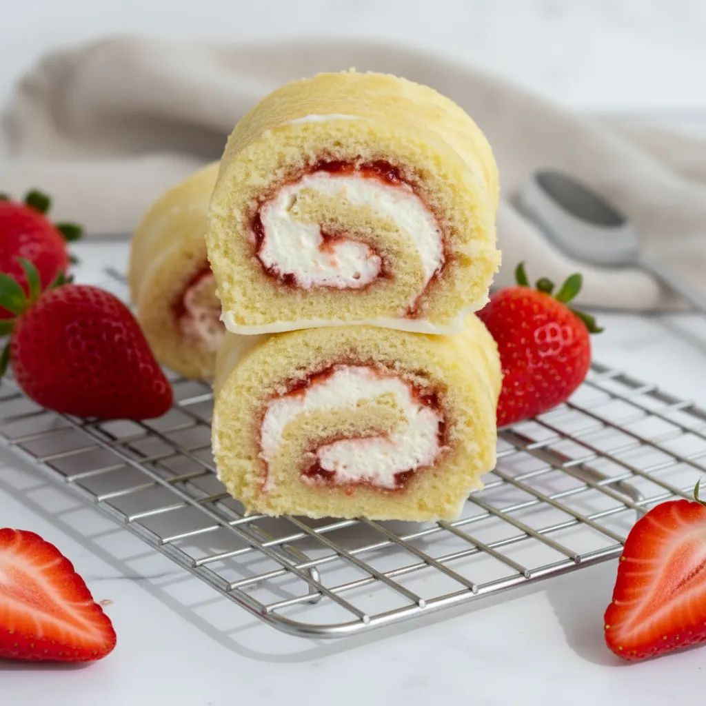 Best Strawberry Shortcake Cake Roll