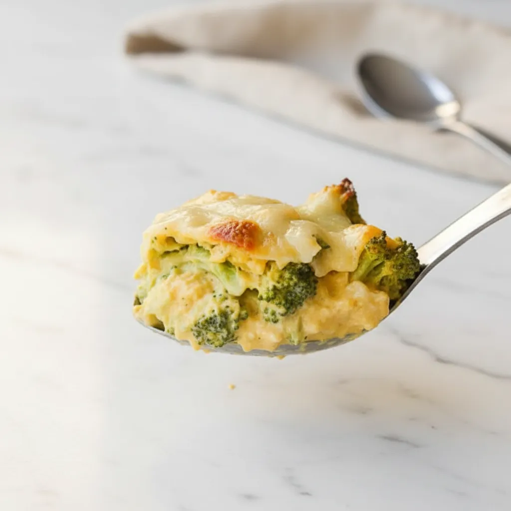 Classic Broccoli Cheese Rice Casserole with Cream Soup