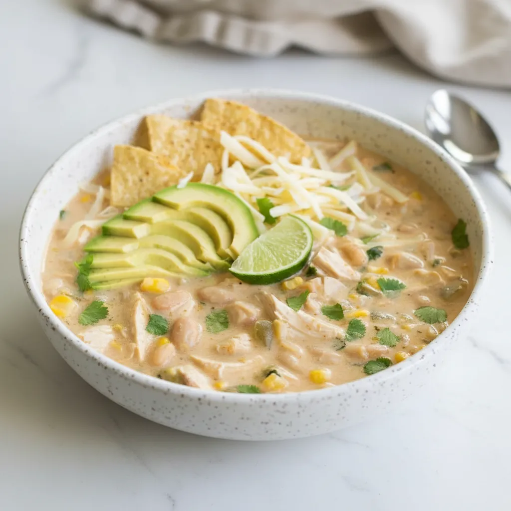Classic White Chicken Chili in Slow Cooker