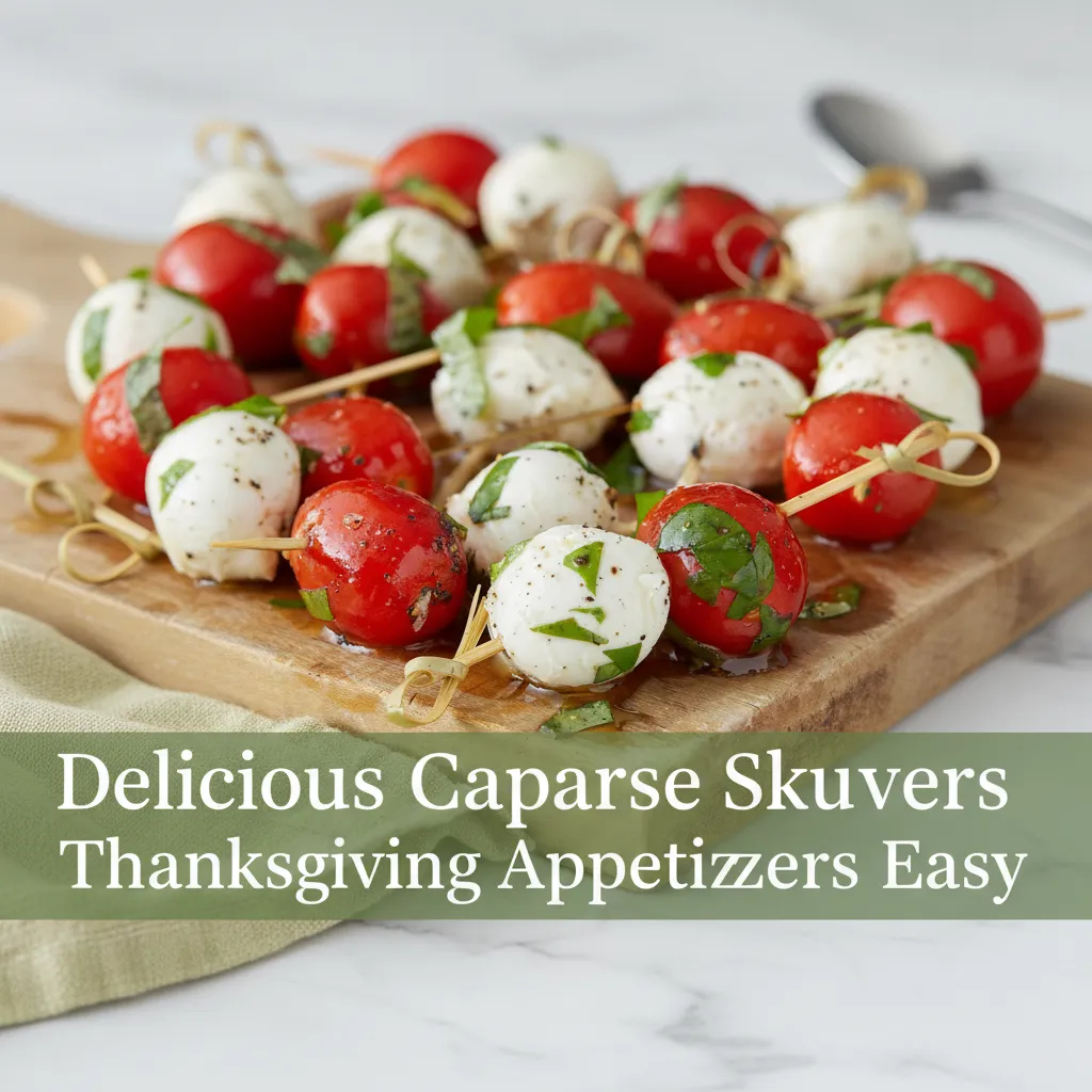 Delicious Caprese Skewers Thanksgiving Appetizers Easy