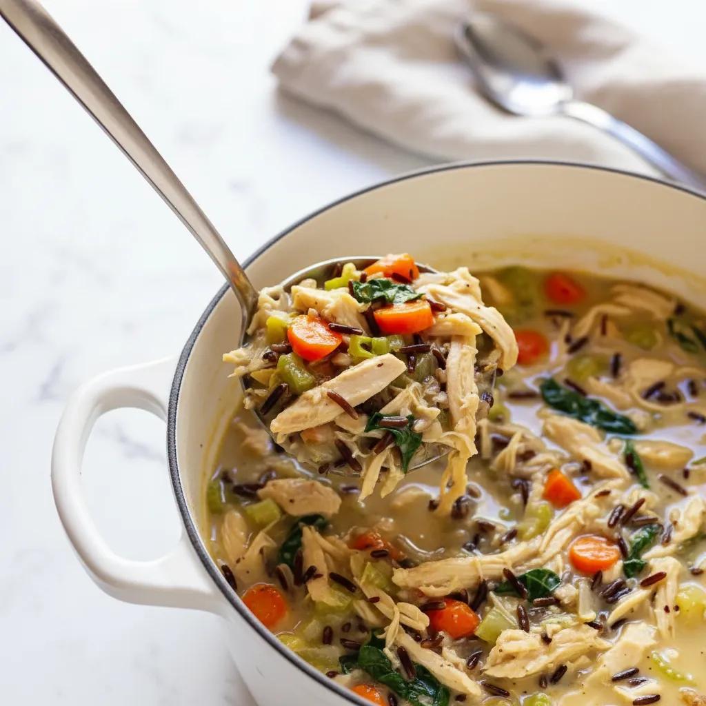 Delicious Chicken Noodle Soup with Wild Rice
