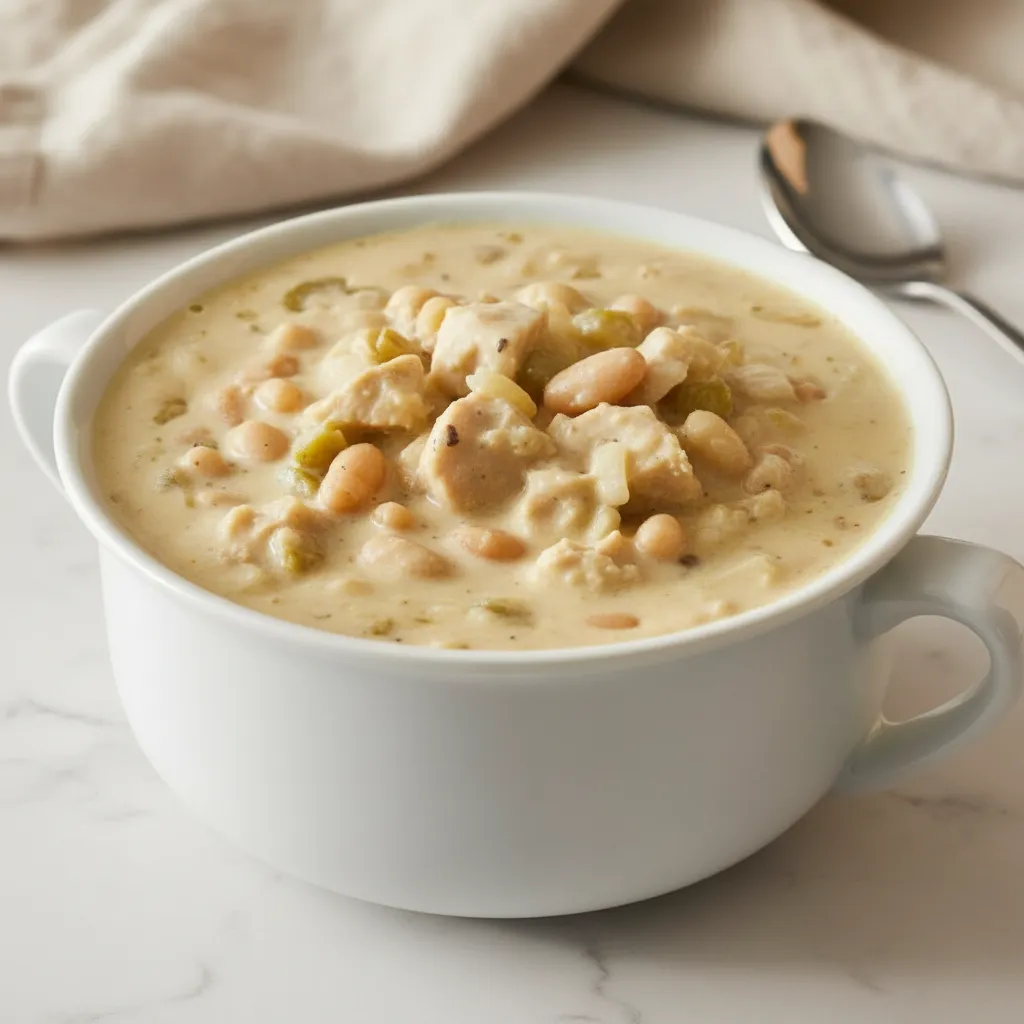 Delicious Creamy White Chicken Chili Recipe
