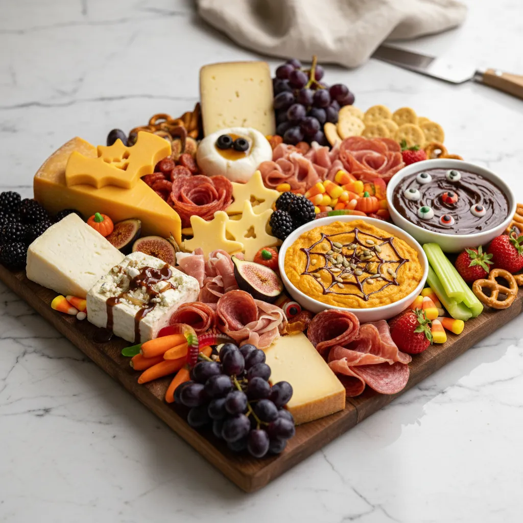 Delicious Halloween Charcuterie Board with Cheese