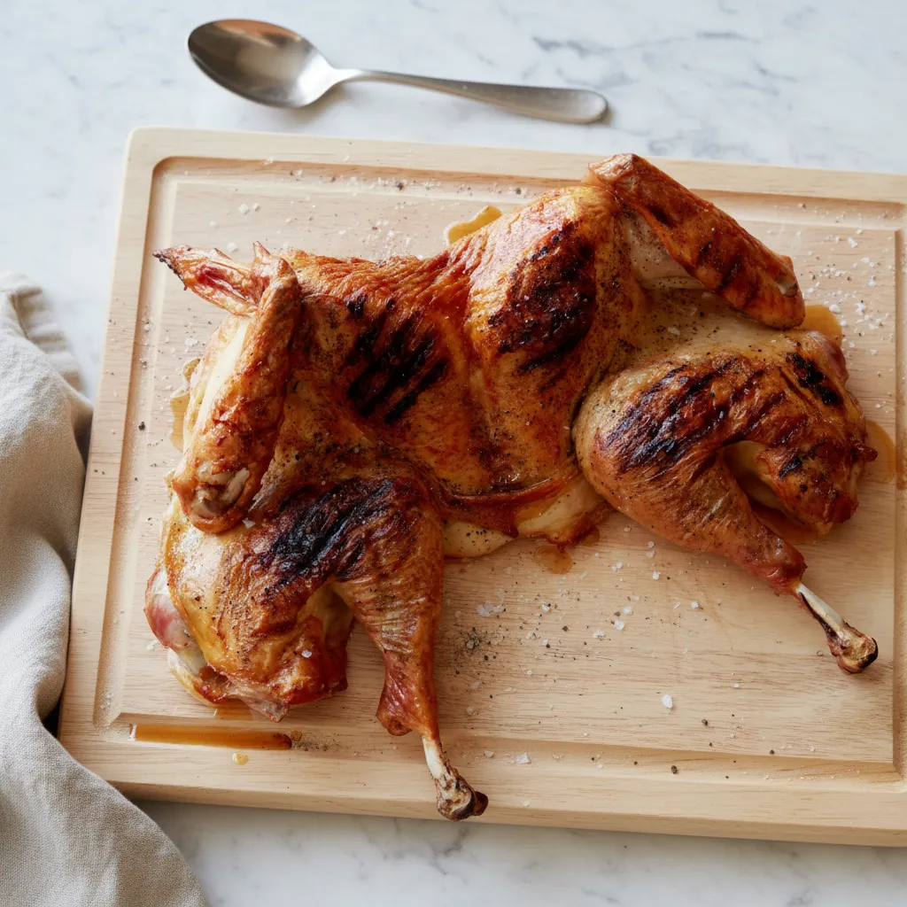 Delicious Spicy Grilled Spatchcock Turkey