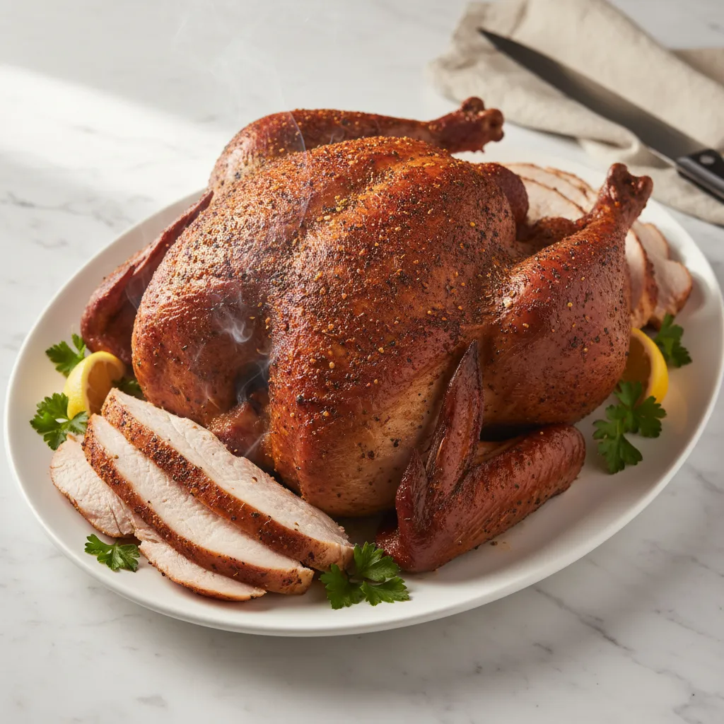 Easy Cajun Spatchcock Turkey Smoked for Big Crowds