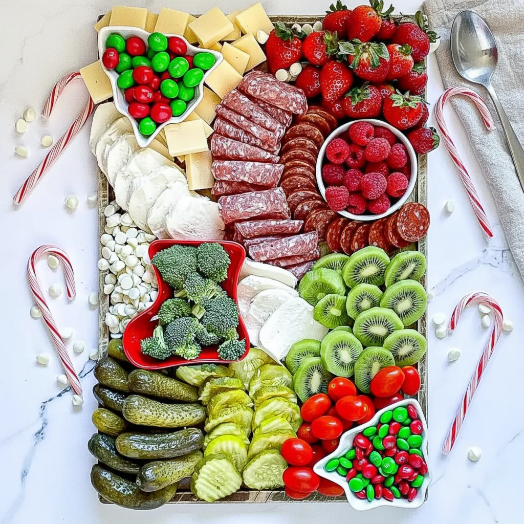 Easy Christmas Charcuterie Board with Festive Treats