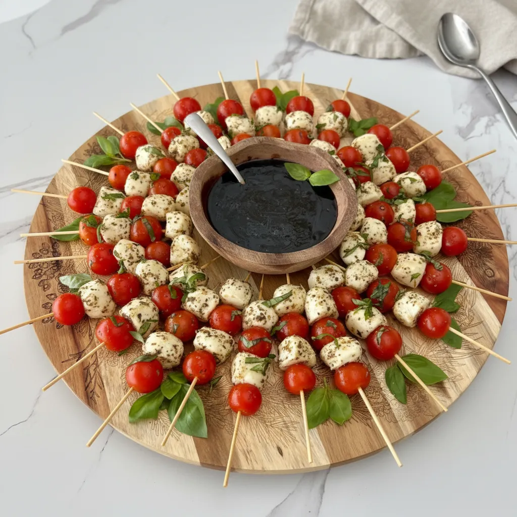 Easy Holiday Party Appetizers Caprese Skewers