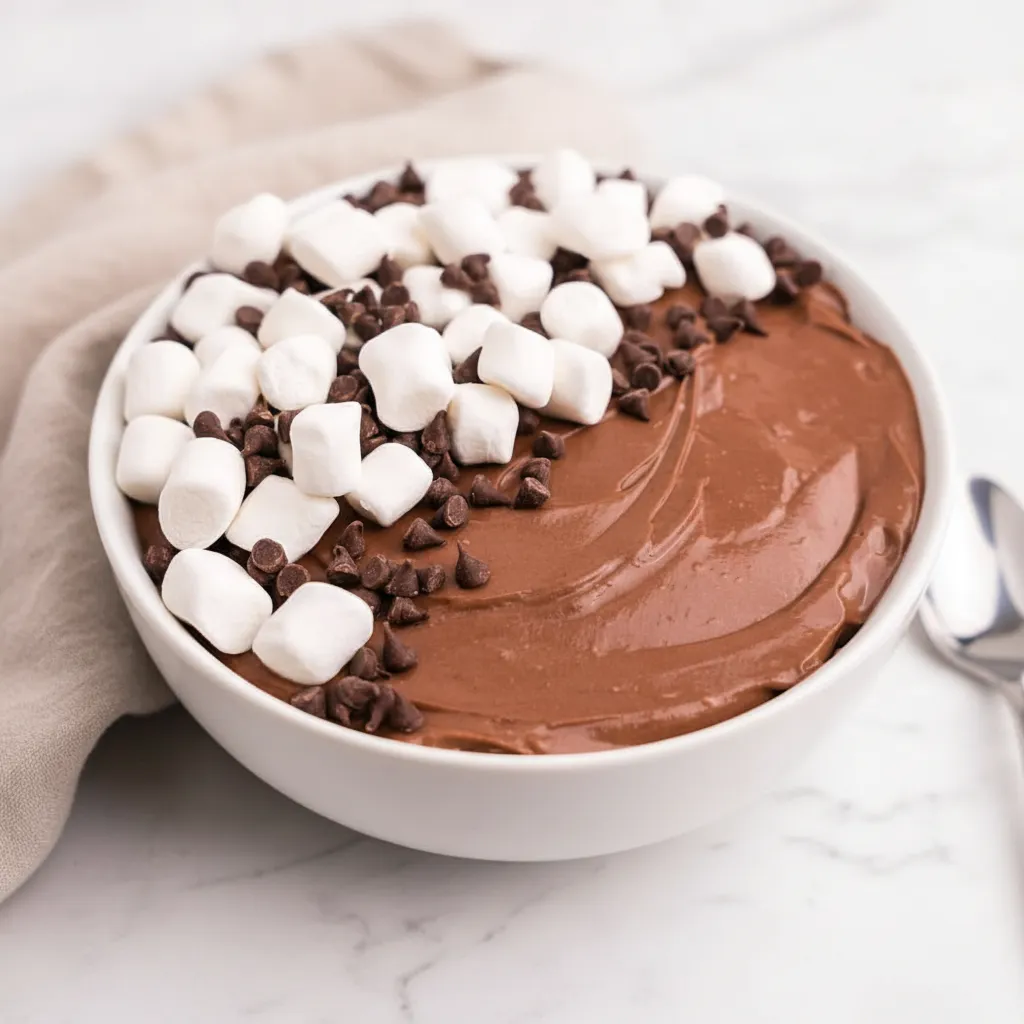 Easy Hot Cocoa Dip Recipe with Whipped Cream