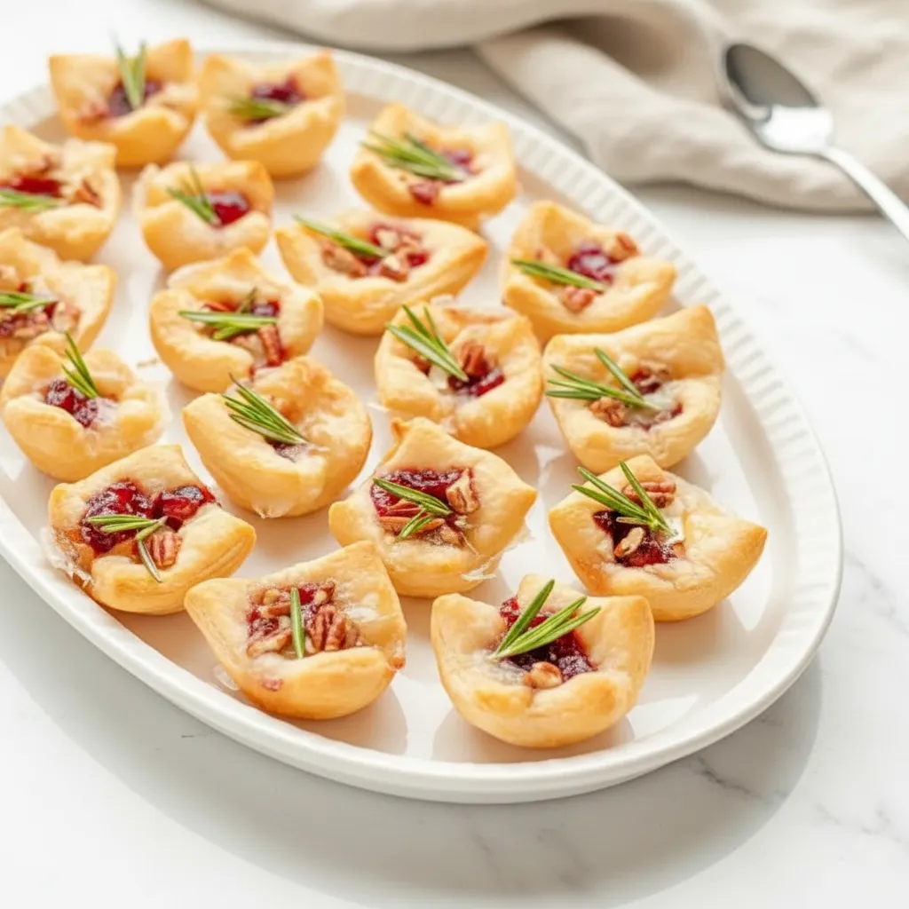 Easy Make Ahead Cranberry Brie Bites Thanksgiving Appetizers Easy