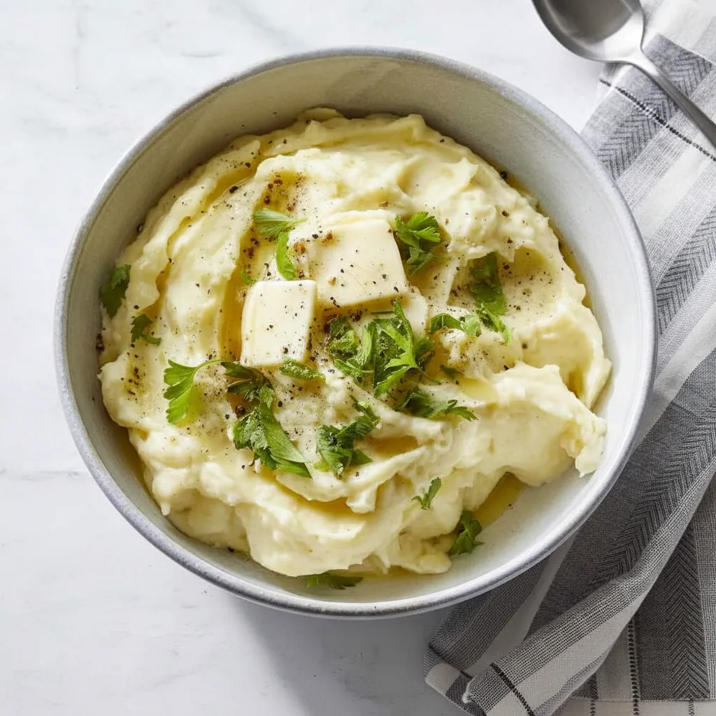Easy Mashed Potatoes Recipe with Garlic Butter