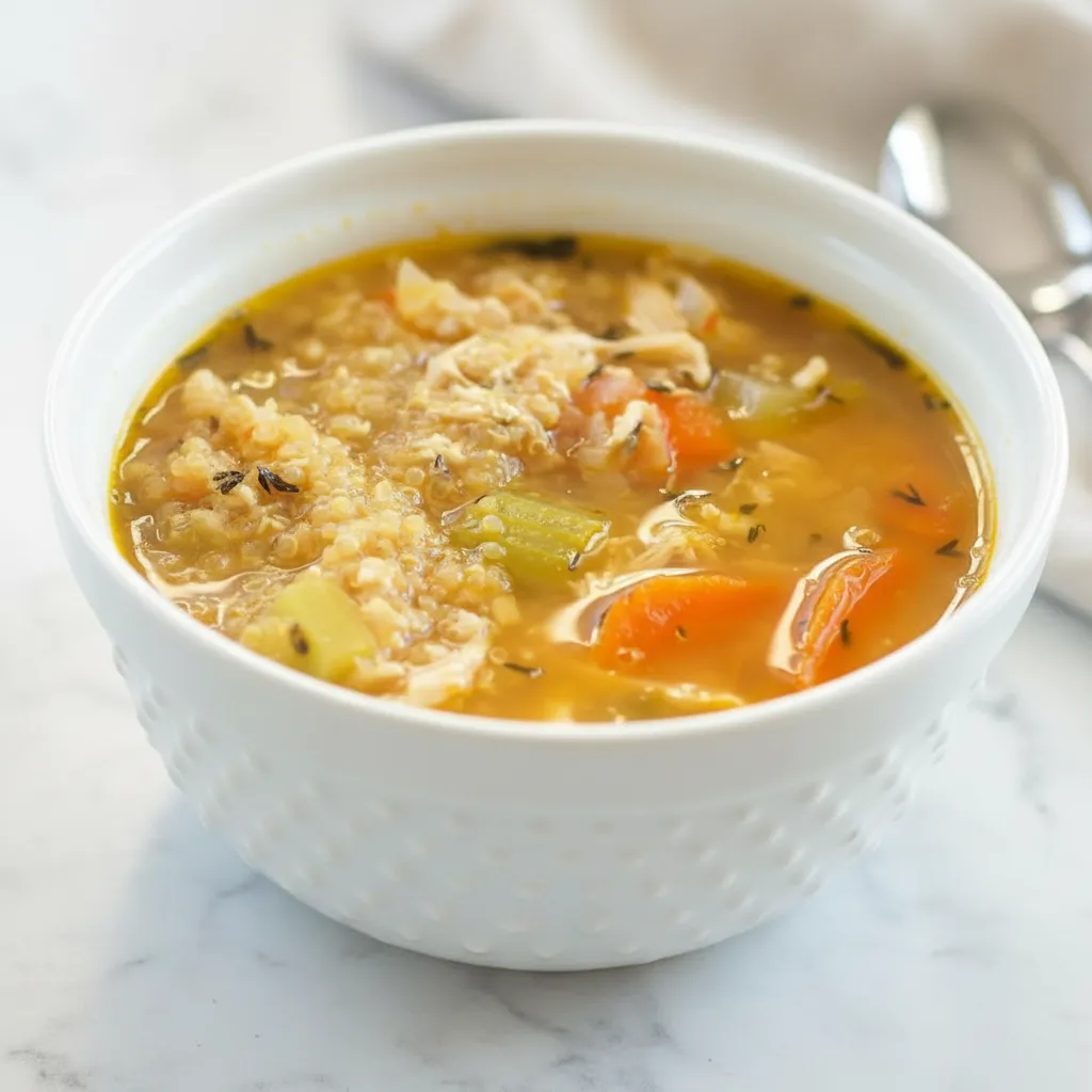 Healthy Chicken Noodle Soup with Quinoa
