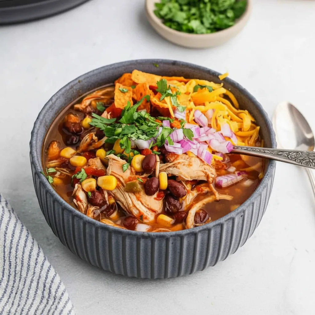 Healthy Chicken Taco Soup in Instant Pot