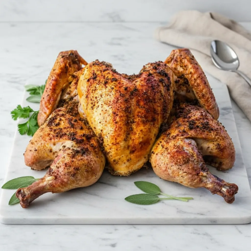 Healthy Dry Brined Spatchcock Turkey Oven
