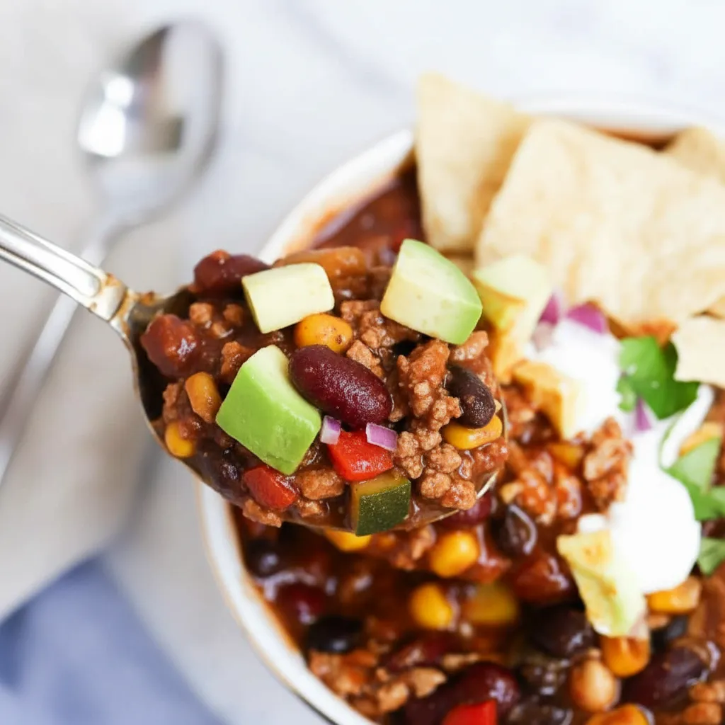 Healthy Stovetop Chili Recipe with Turkey
