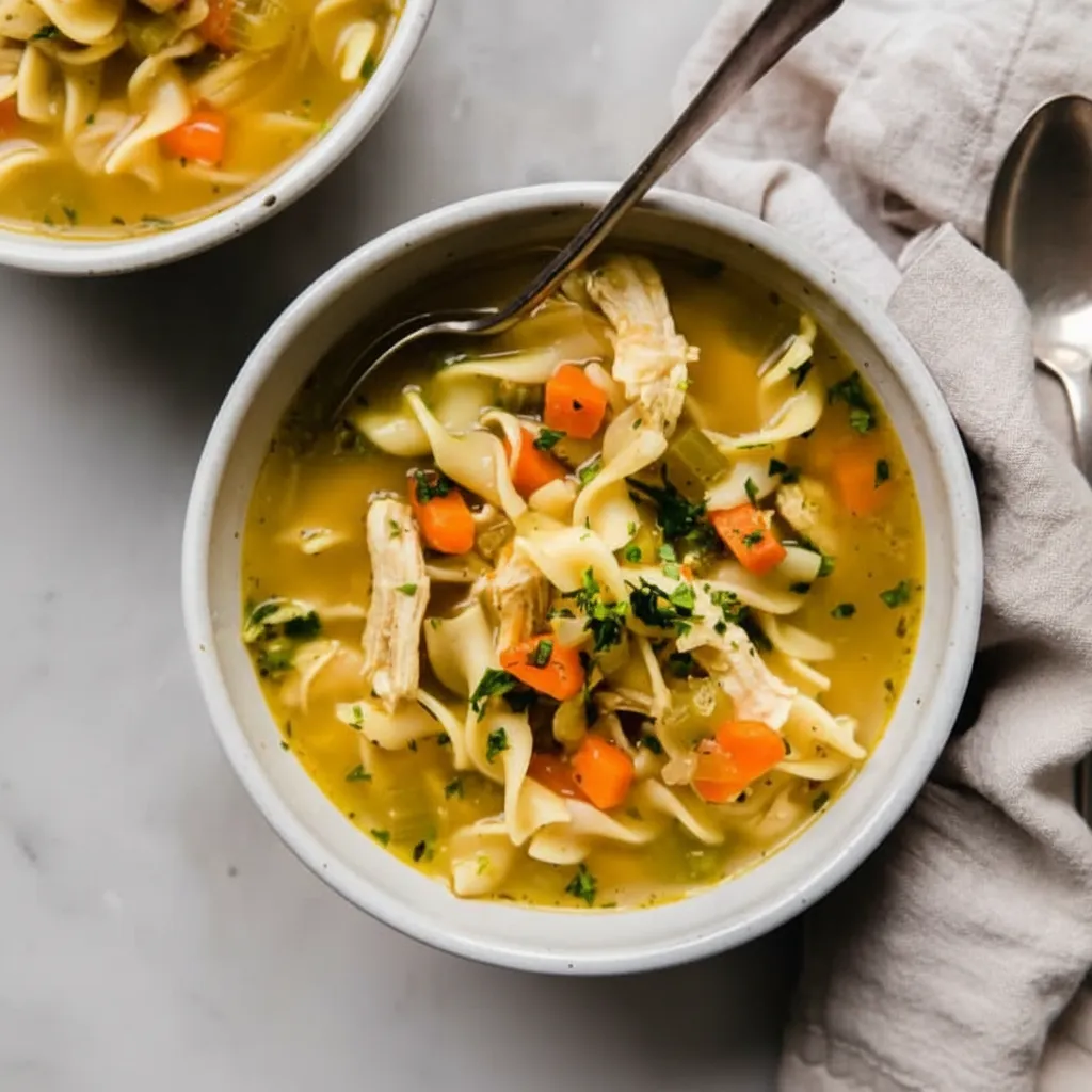Perfect Chicken Noodle Soup for Cold & Flu