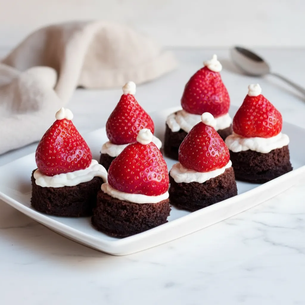 Quick Elf Hat Brownies Fun Christmas Desserts