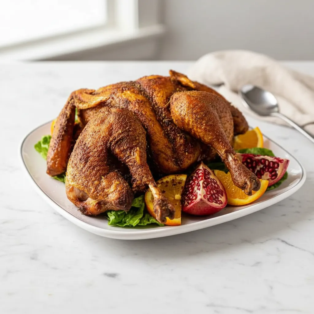 Quick Smoked Spatchcock Turkey with Spicy Rub