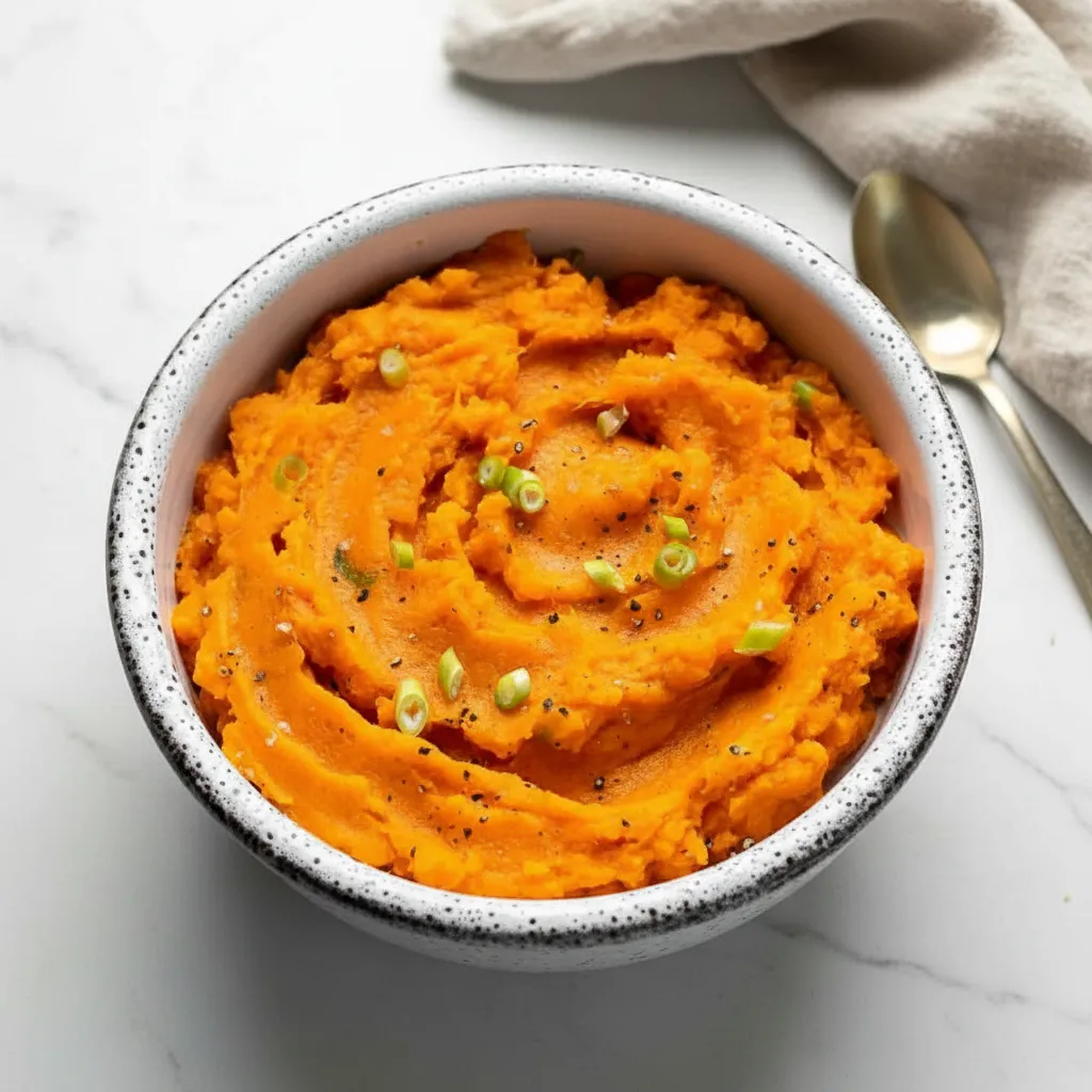 Savory Garlic Herb Mashed Sweet Potatoes