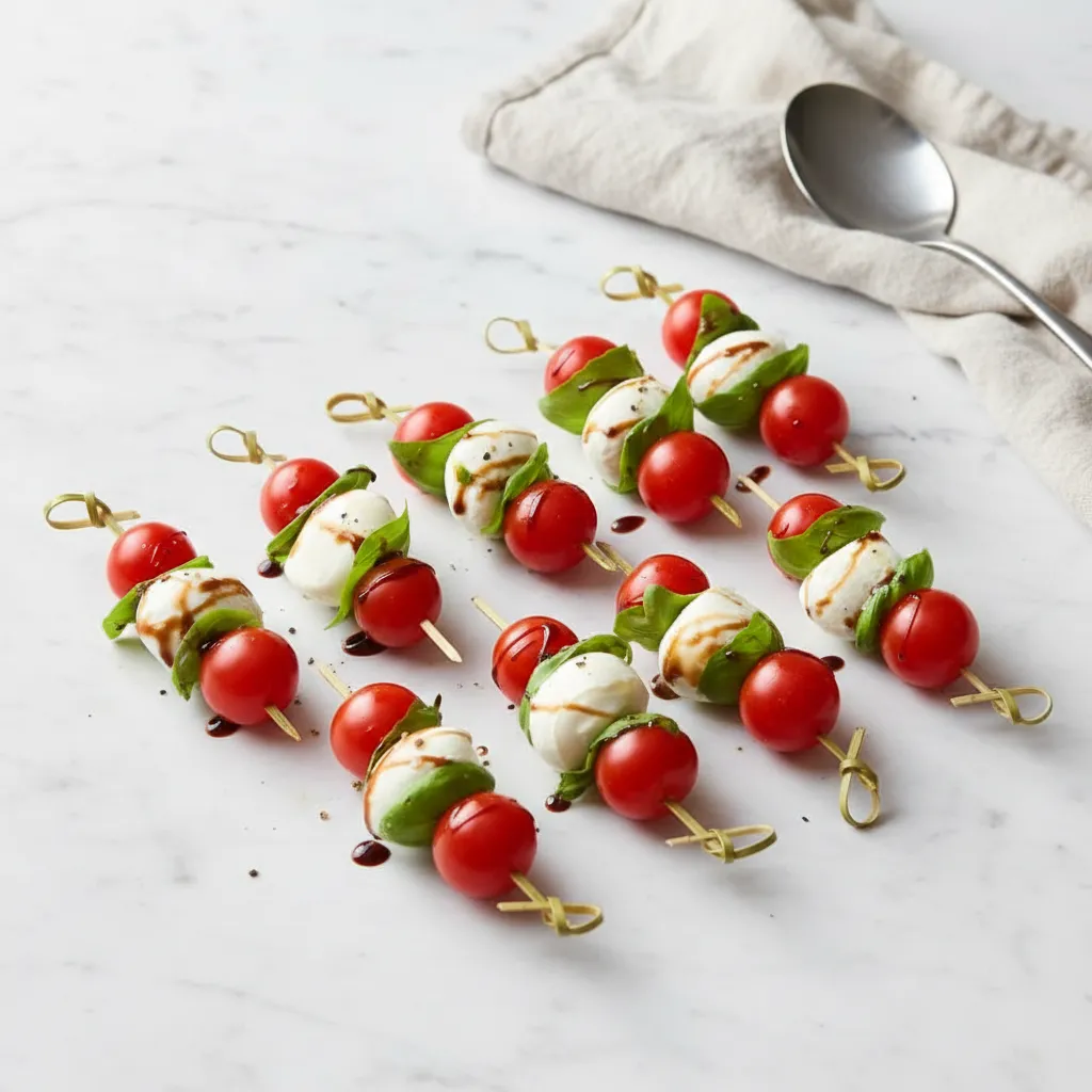 Simple Caprese Skewers Christmas Appetizers Easy