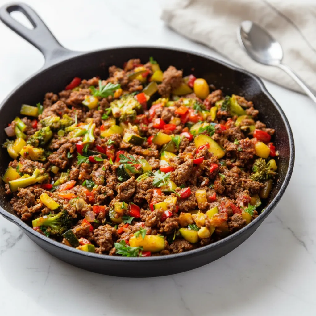 Simple Spicy Ground Beef Skillet Easy Dinner Recipes