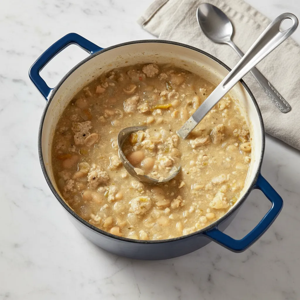 Simple White Chicken Chili with Ground Chicken