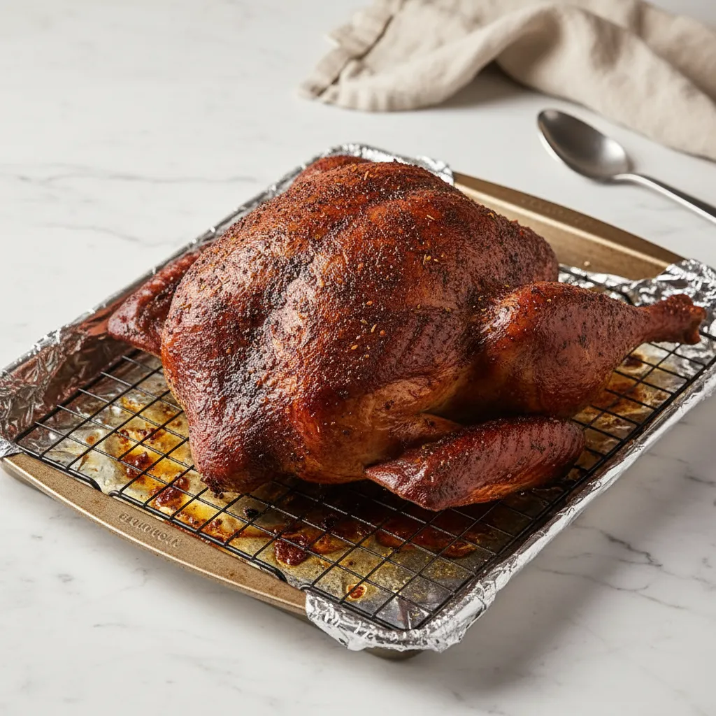 Spicy Smoked Spatchcock Turkey with Cajun Rub