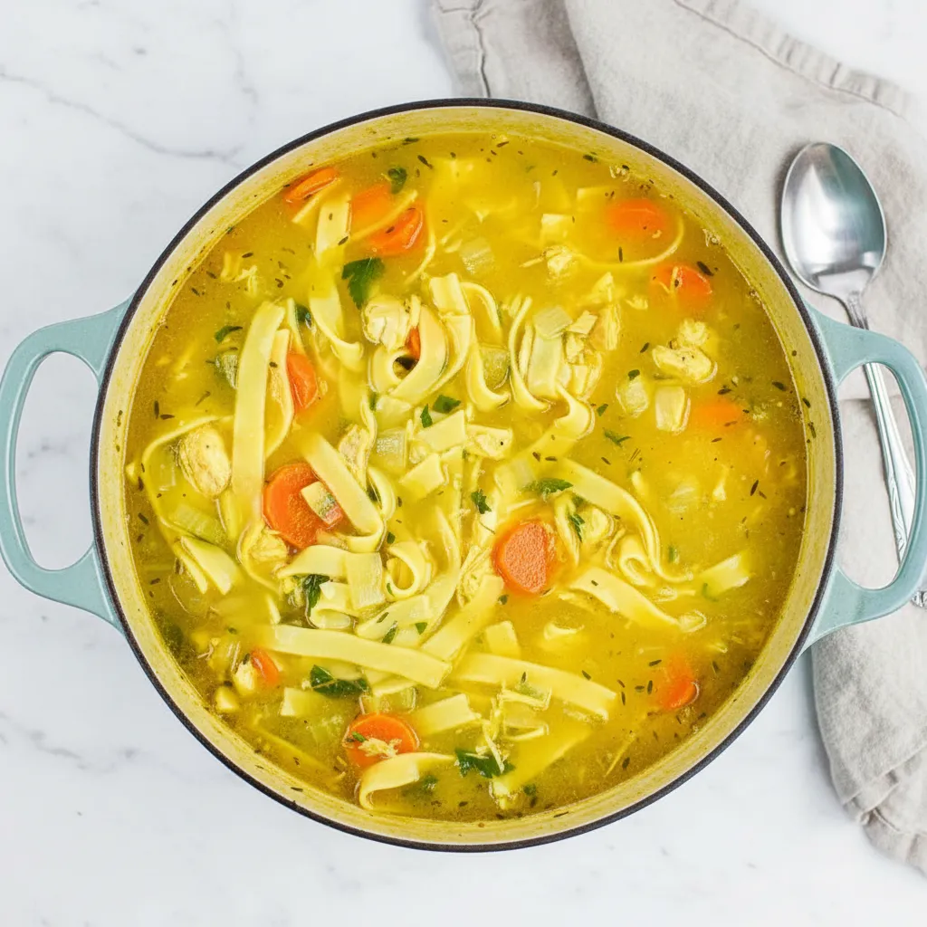 Wholesome Chicken Noodle Soup with Turmeric