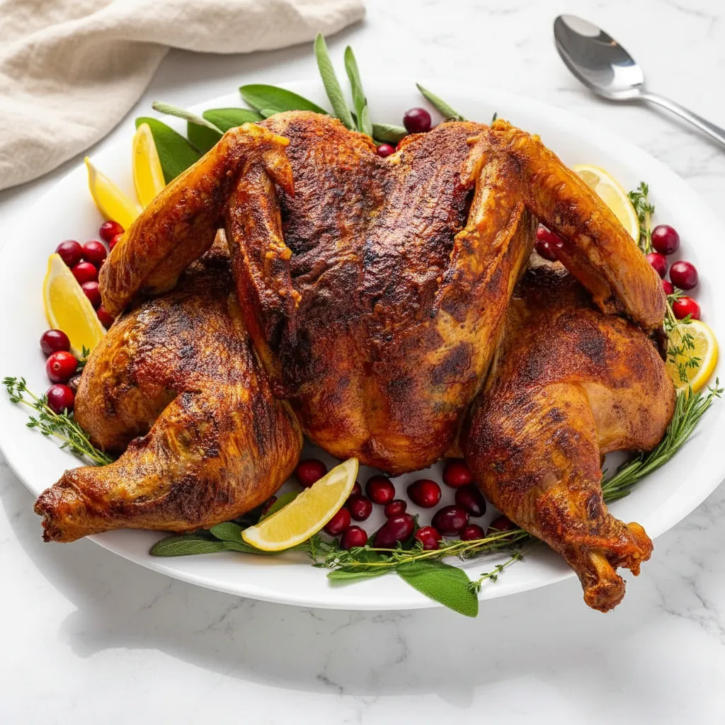 Wholesome Spatchcock Turkey Smoked with Spicy Brine