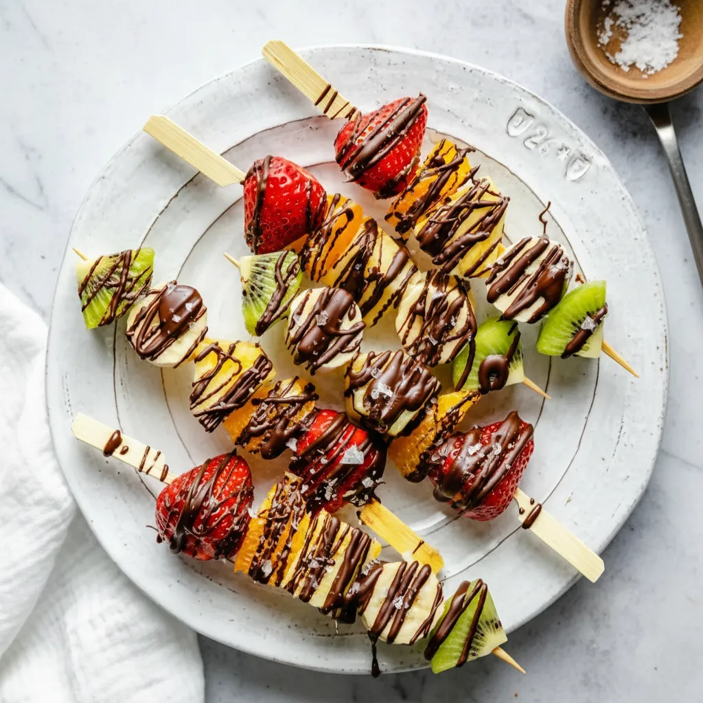 Amazing Fruit Skewers with Mint Healthy Snacks