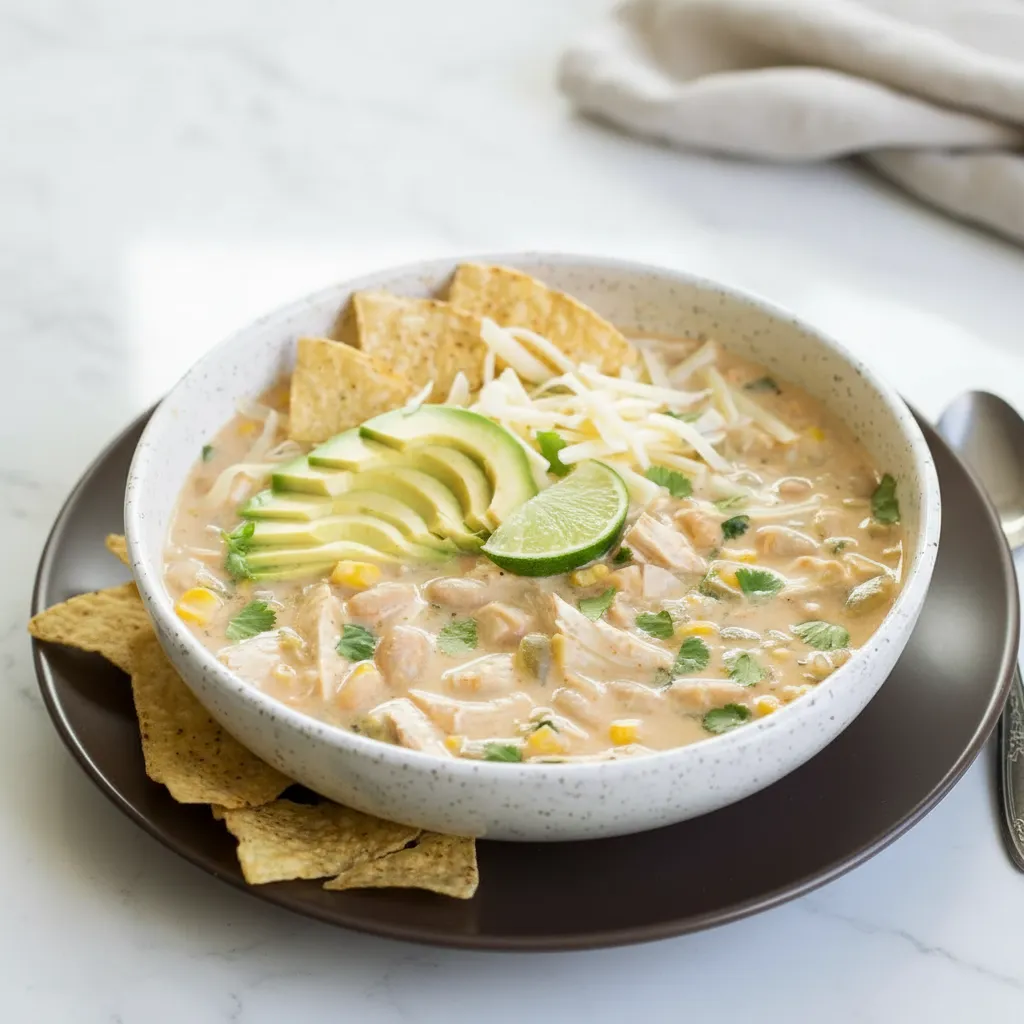 Classic Crockpot White Chicken Chili with Corn