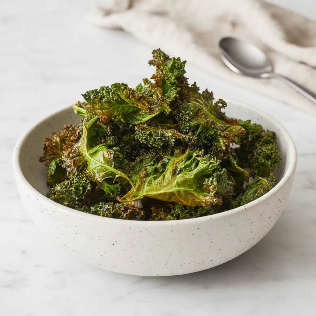 Crispy Baked Kale Healthy Snacks Chips Recipe