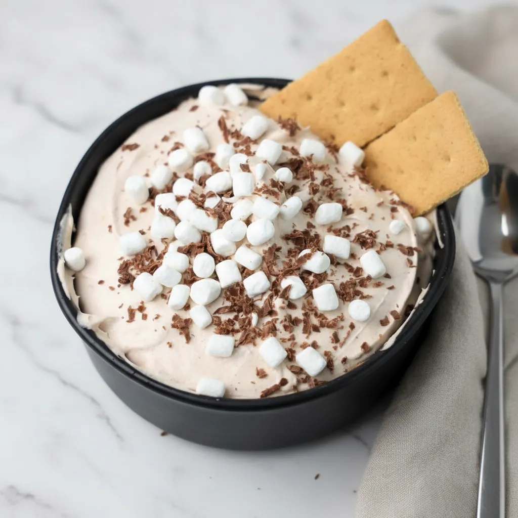 Delicious Hot Cocoa Dip with Marshmallow Fluff