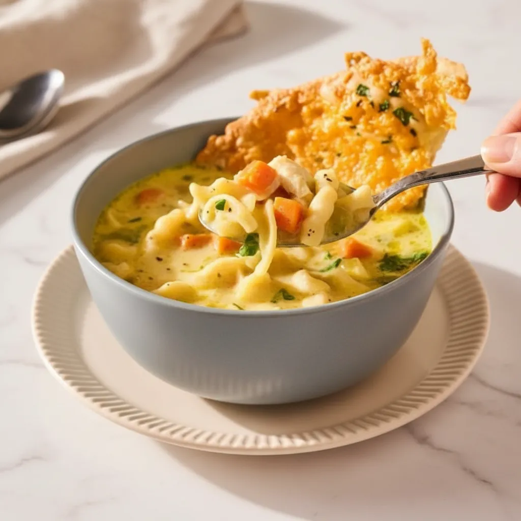 Delicious Spicy Chicken Pot Pie Soup