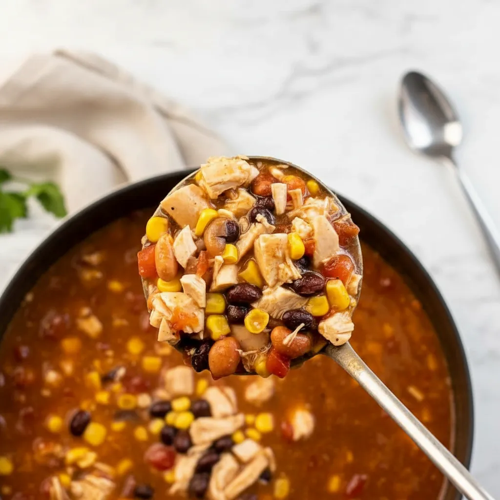 Easy 7 Can Chicken Taco Soup Recipe