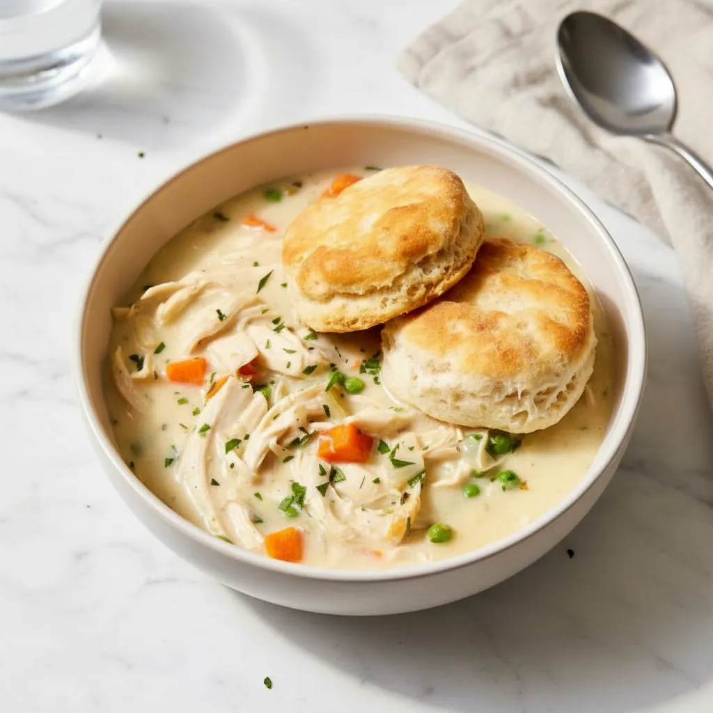 Easy Chicken Pot Pie Soup with Herbs