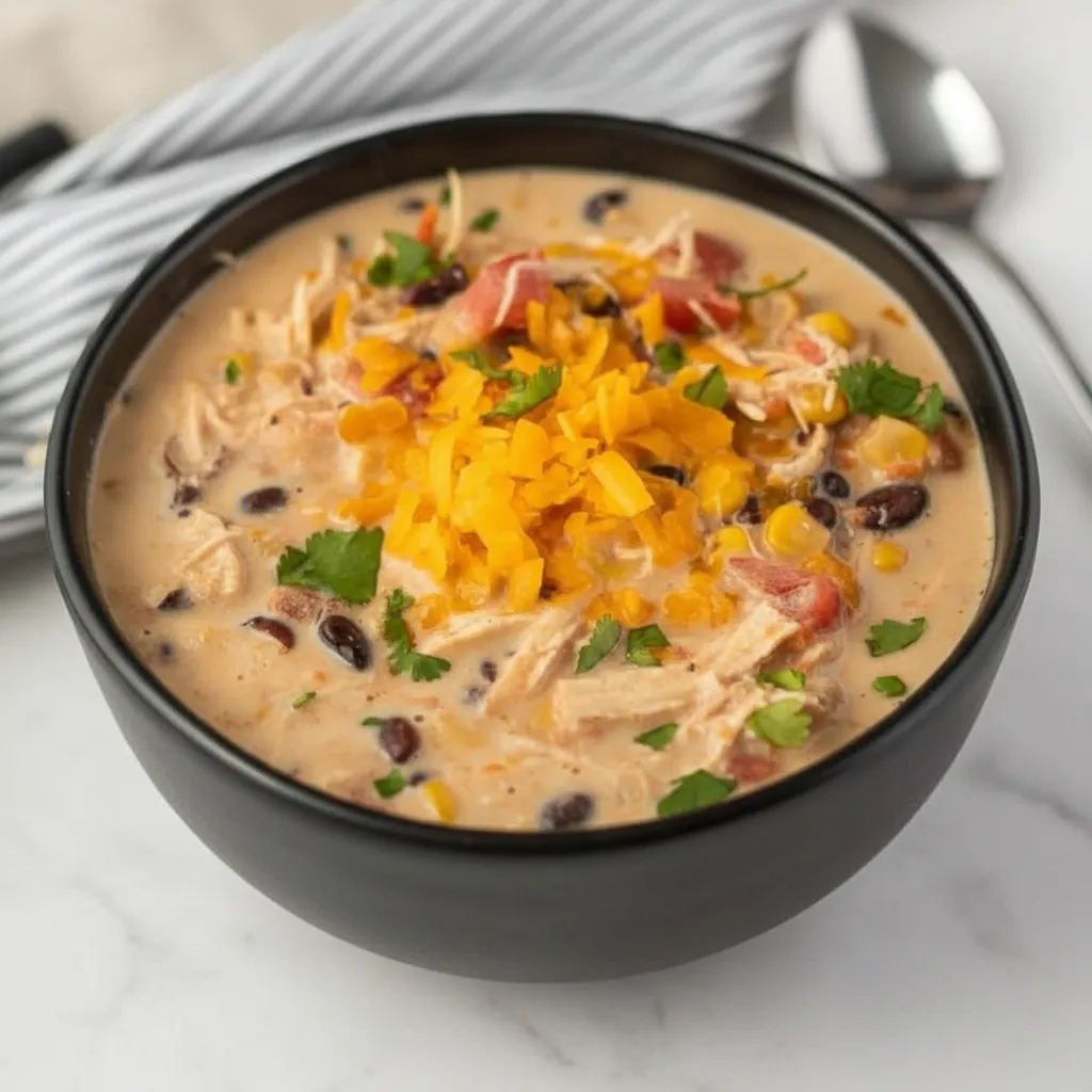 Easy Creamy Chicken Taco Soup Crock Pot