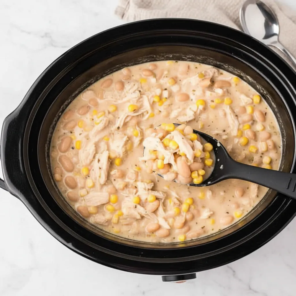 Easy Crockpot White Chili Chicken Recipe