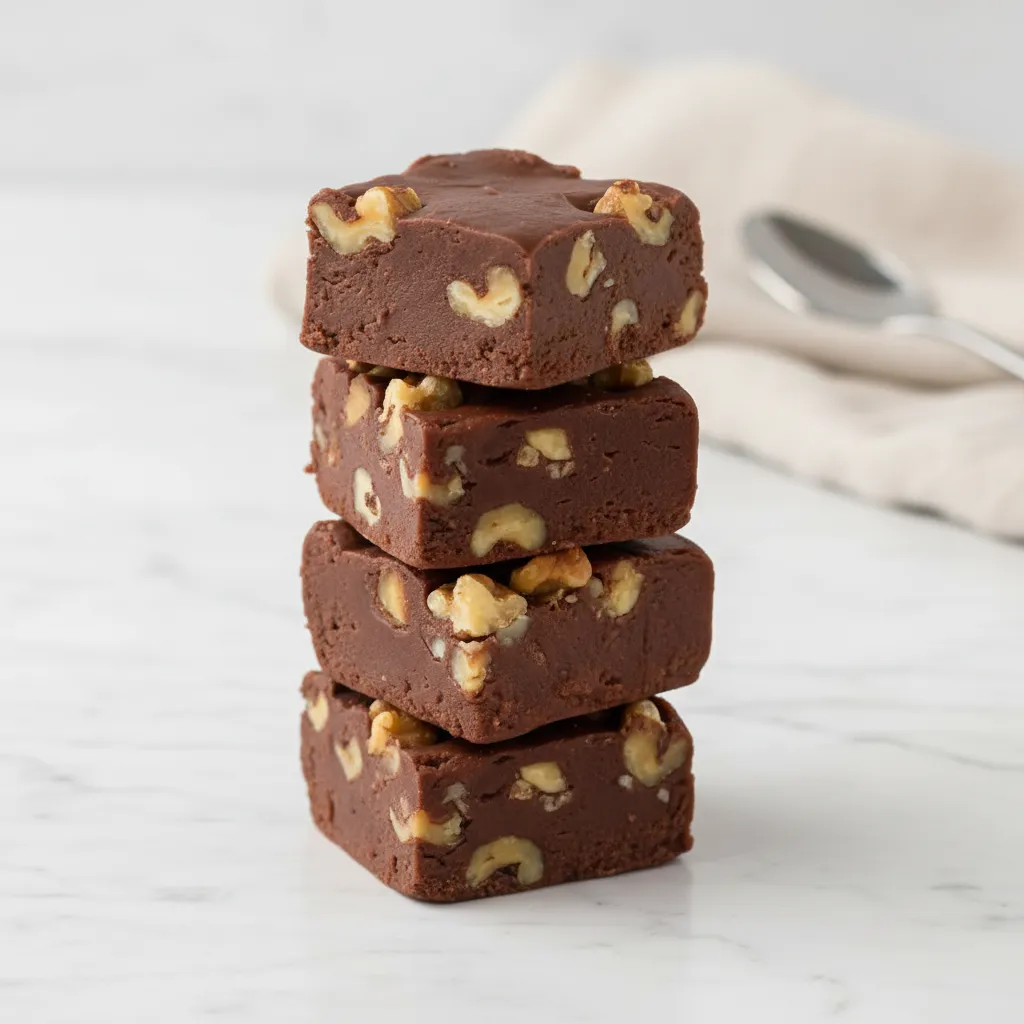 Easy Fantasy Fudge Marshmallow Cream with Walnuts