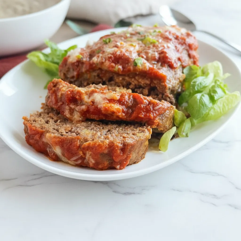 Easy Italian Meatloaf with Spicy Marinara