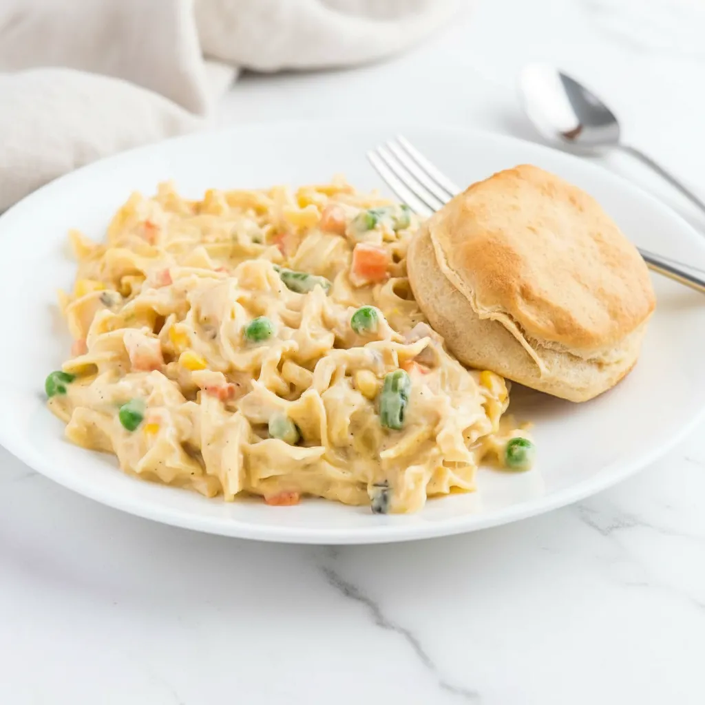 Easy Rotisserie Chicken Pot Pie Casserole
