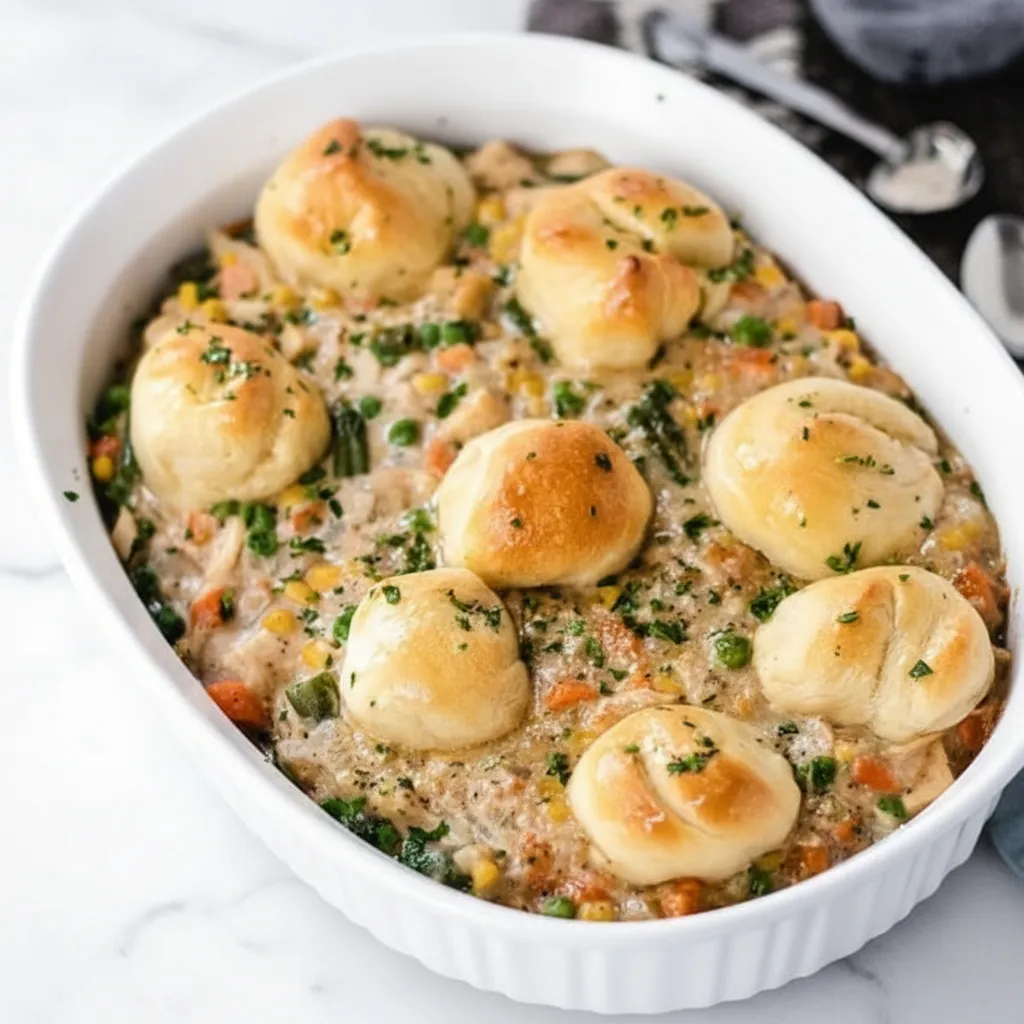 Healthy Biscuit Chicken Pot Pie