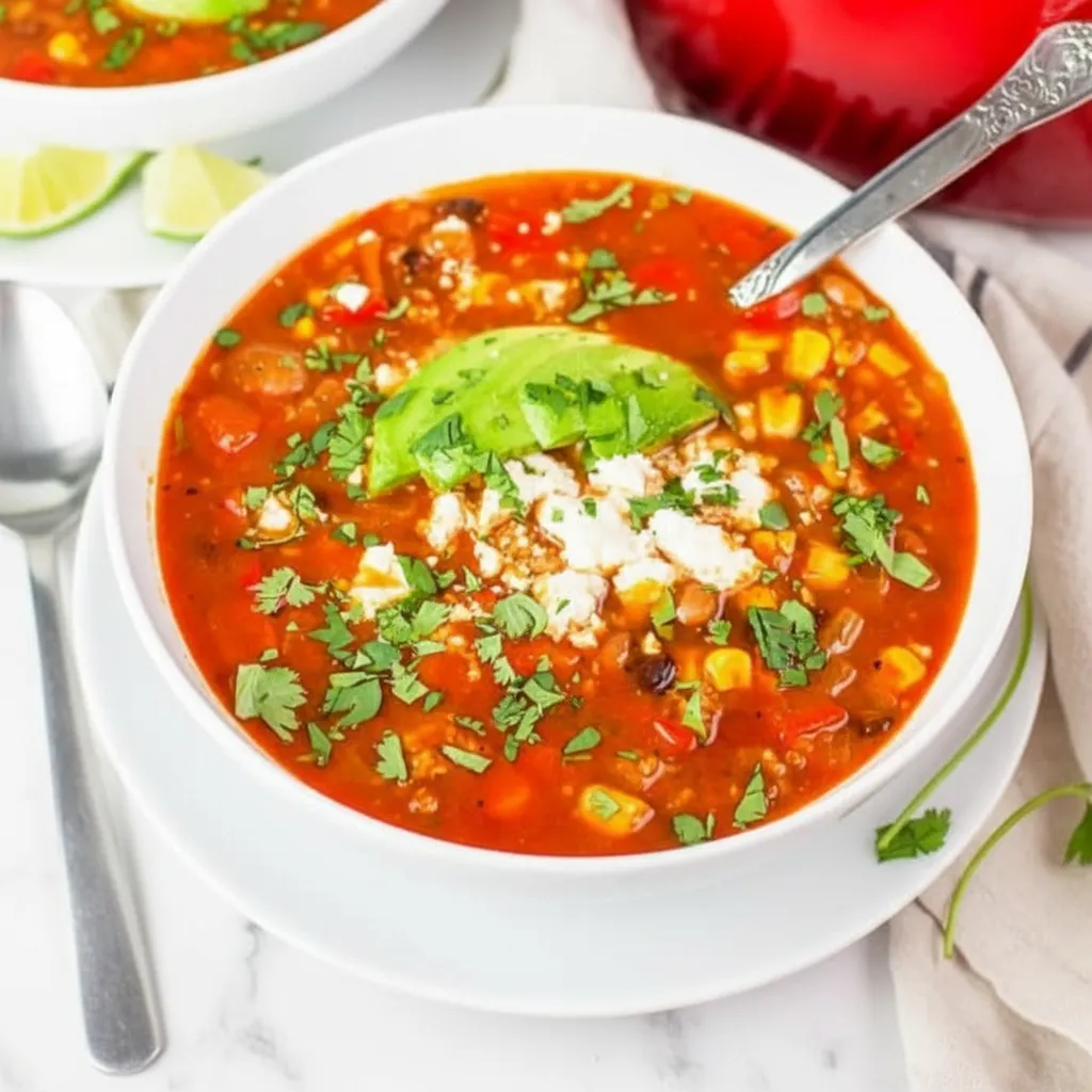 Healthy Spicy Turkey Taco Soup Recipe Stove Top