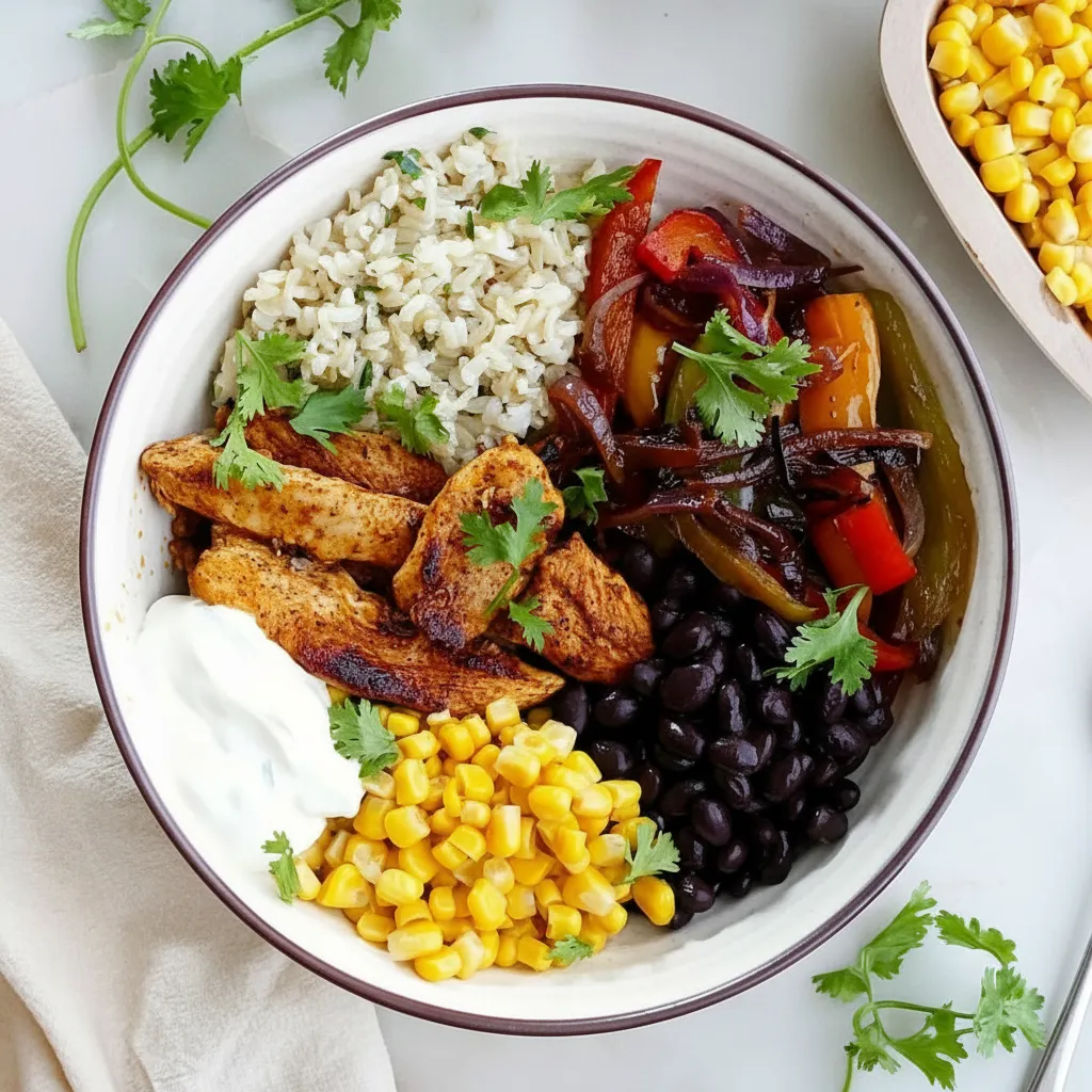 Quick Chicken Fajita Bowl Healthy Dinner Recipes