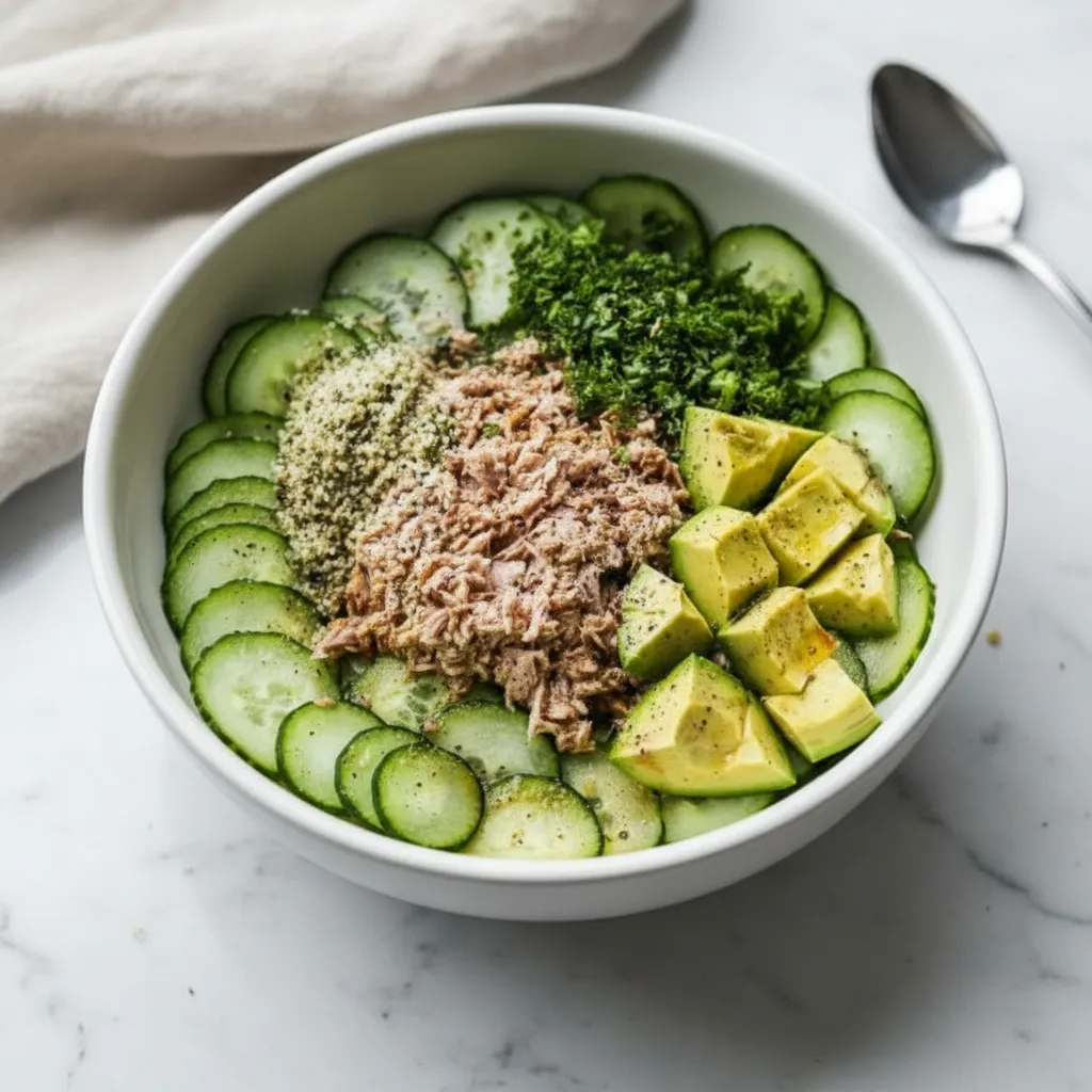 Quick Cucumber Tuna Salad Healthy Snacks