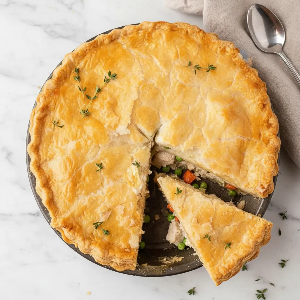 Quick Puff Pastry Chicken Pot Pie