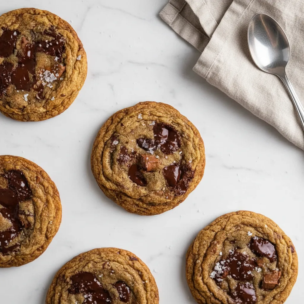 Soft Brown Butter Chocolate Chip Cookies with Sea Salt