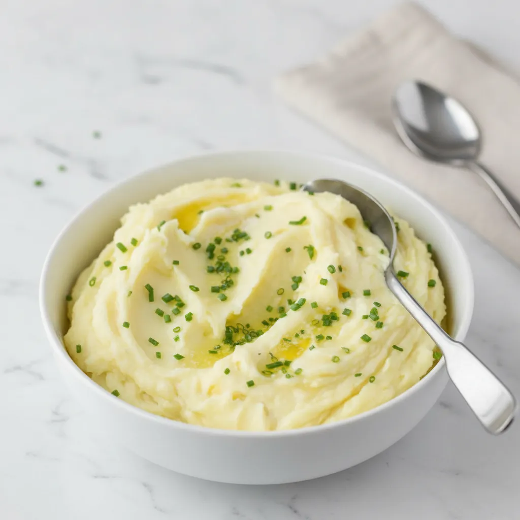 Classic Garlic Mashed Potatoes with Chives