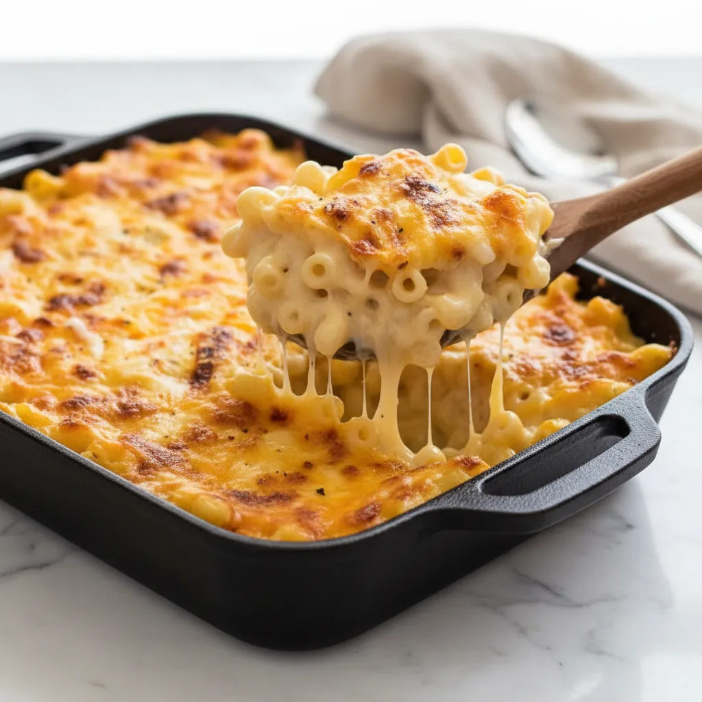 Creamy Baked Macaroni And Cheese with Cheddar
